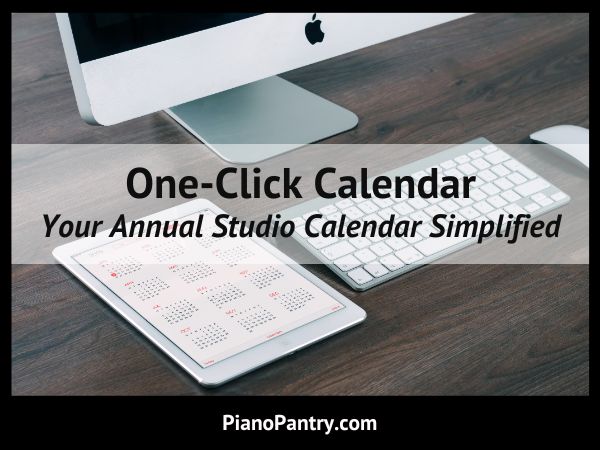 One-Click Calendar: Your Annual Music Studio Calendar Simplified [Video]