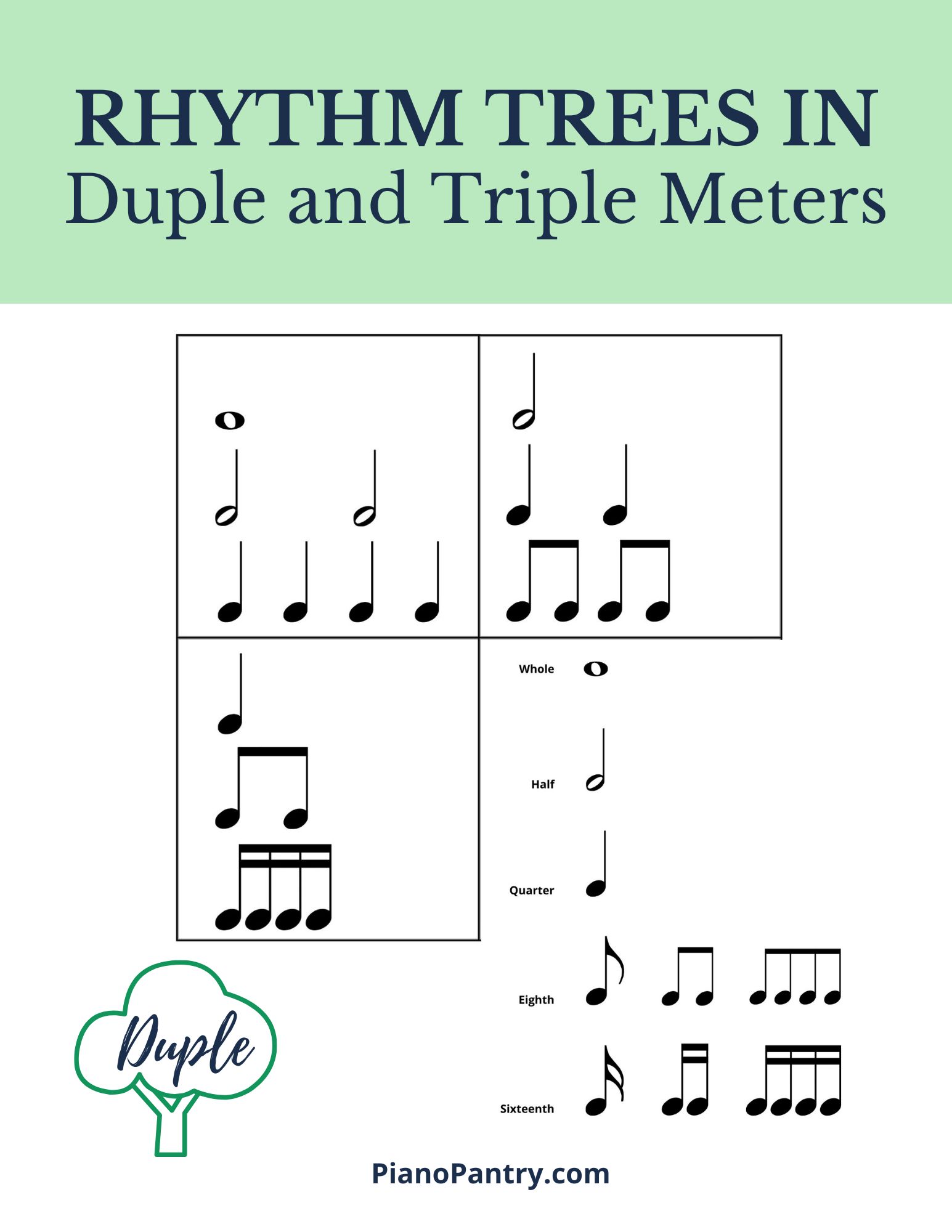 Rhythm Tree Activity Rhythm Trees in Duple and Triple Meters